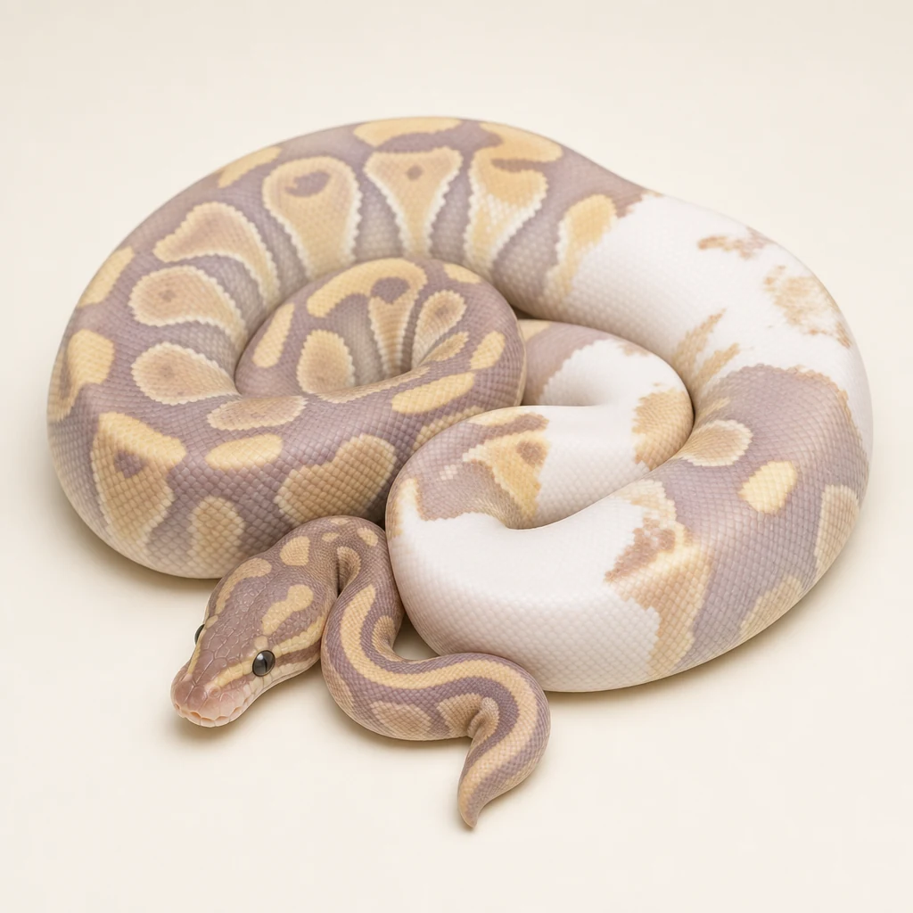 100% Double Het Lavender Albino Pied